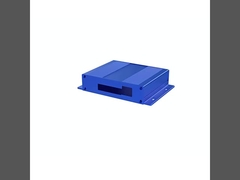 Caixa de alumínio anodizado preto com corpo dividido e montagem em parede com flange 107*27*120mm