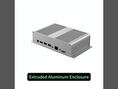 204x48x150mm Extrudido Large Aluminium Enclosure com Heatsink Lados em Negro Cinza