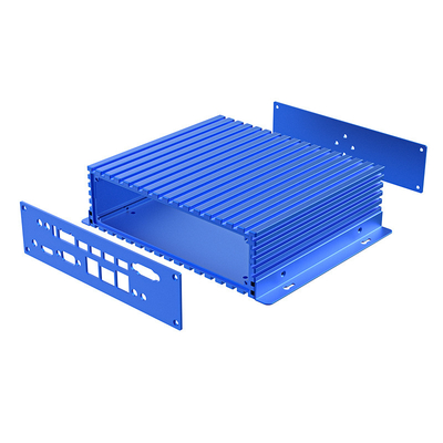 Custom Aluminum Extrusion Enclosures Housing With Heatsink Fins for Industrial Electronics
