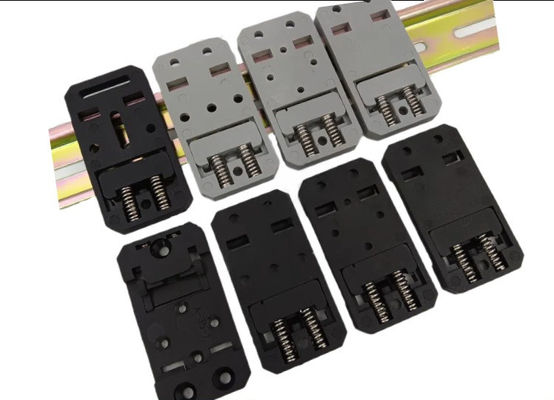 35mm Largo 67.5mm Longo Nylon PA66 DIN Rail Clips Mount Holder A-35-2 Em Preto e Cinza